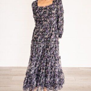 Ivy City - Catherine Dress in Dark Floral - NWT
